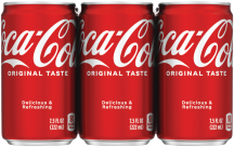 6 pk. 7.5 oz. Cans Select Varieties Coke Products product image.