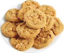 White Chocolate 8 Count Macadamia Cookies product image.