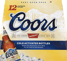 12 pk. 12 oz. bottles or cans Coors Beer product image.