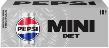 10 pk. 7.5 oz. Mini Cans Select Varieties Pepsi Products product image.