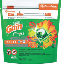 Gain Flings 16 ct. Select Varieties Laundry Detergent product image.