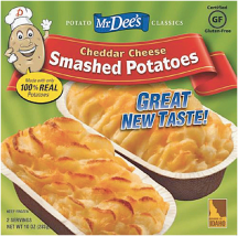 Smashed potatoes product image.