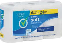 Simply Done 100 ct. Cups or 6 ct. Paper Towels or Bath Tissue product image.