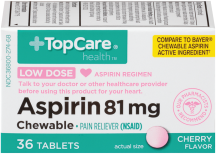 Aspirin 81 mg product image.