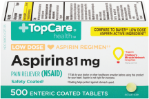 Aspirin 81 mg product image.