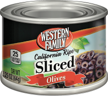 Western Family 2.25 oz. Select Varieties Olives product image.